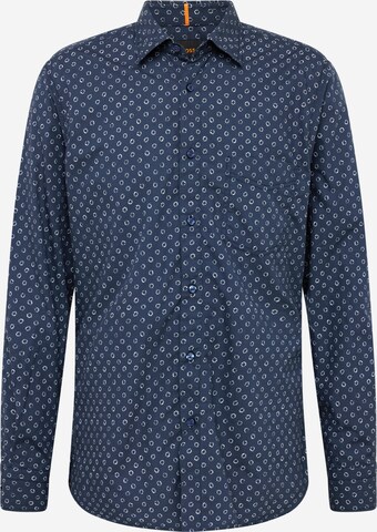 Coupe regular Chemise 'Remiton' BOSS en bleu : devant