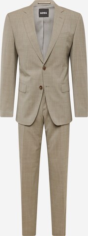 BOSS Slim fit Suit 'H-Huge' in Beige: front