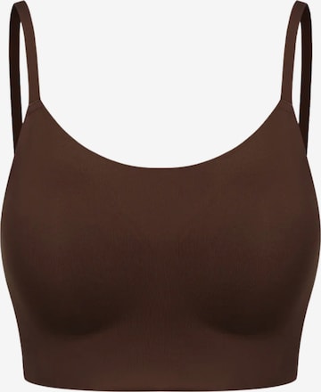 cfab (formerly creamy fabrics) Bygelfri Behå 'Scoop Neck BH' i brun: framsida