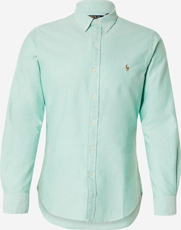 Polo Ralph Lauren Слим Рубашка в Зеленый: спереди