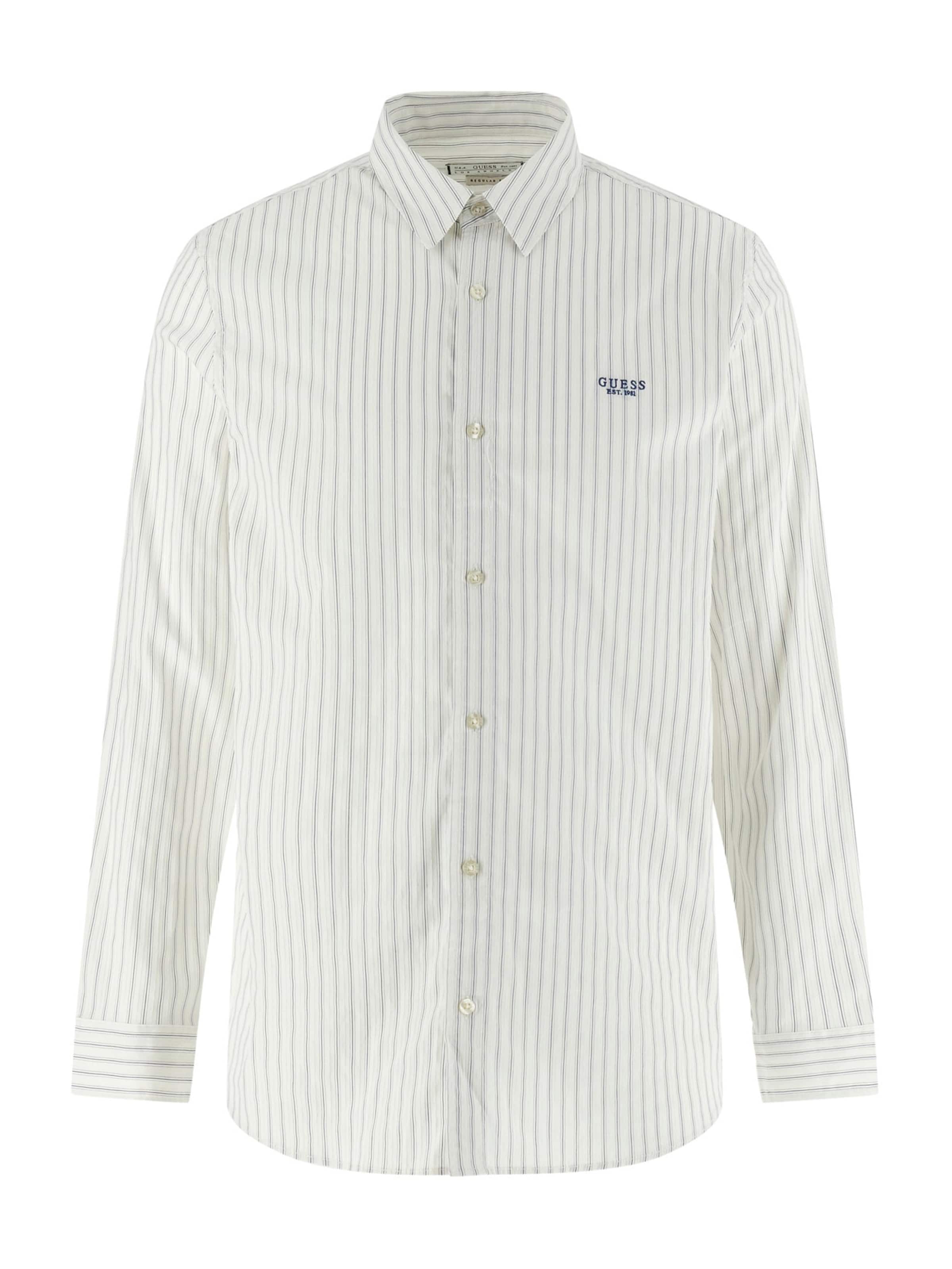 GUESS - Ajuste regular Camisa de negocios en blanco: frente