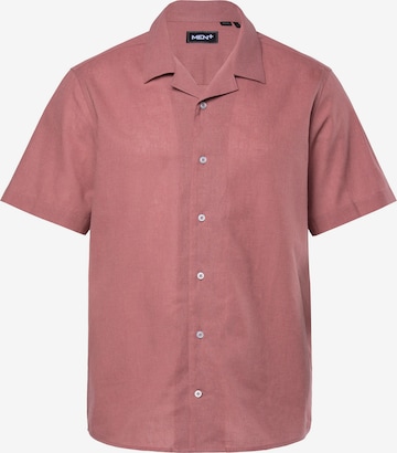 Men Plus Overhemd in Roze: voorkant