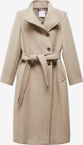 MANGO Between-Seasons Coat 'Sirenita' in Beige: front