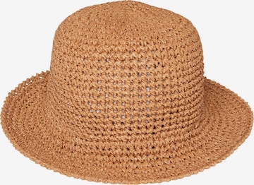 PIECES Hat 'BANANA' in Brown: front