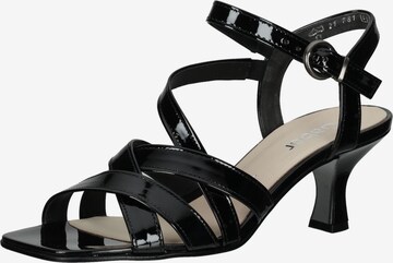 GABOR Strap Sandals in Black: front