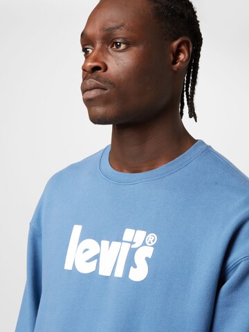 LEVI'S ® Regular Fit Collegepaita 'Relaxd Graphic Crew' värissä sininen