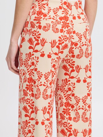 ICHI Loosefit Broek ' IHKATE PRINT WIDE PA5' in Beige