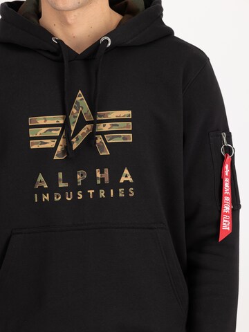 ALPHA INDUSTRIES Μπλούζα φούτερ σε μαύρο