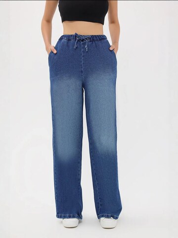 Hiccup Wide leg Jeans in Blauw: voorkant