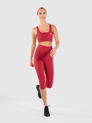 Smilodox Skinny Workout Pants 'Advanced Affectionate' in Red