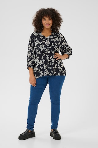 KAFFE CURVE Bluse 'KCtrine' i blå
