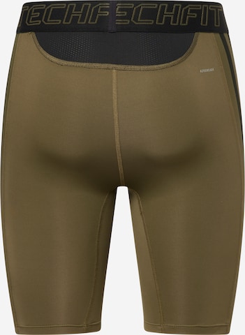 ADIDAS PERFORMANCE Skinny Sportshorts in Grün