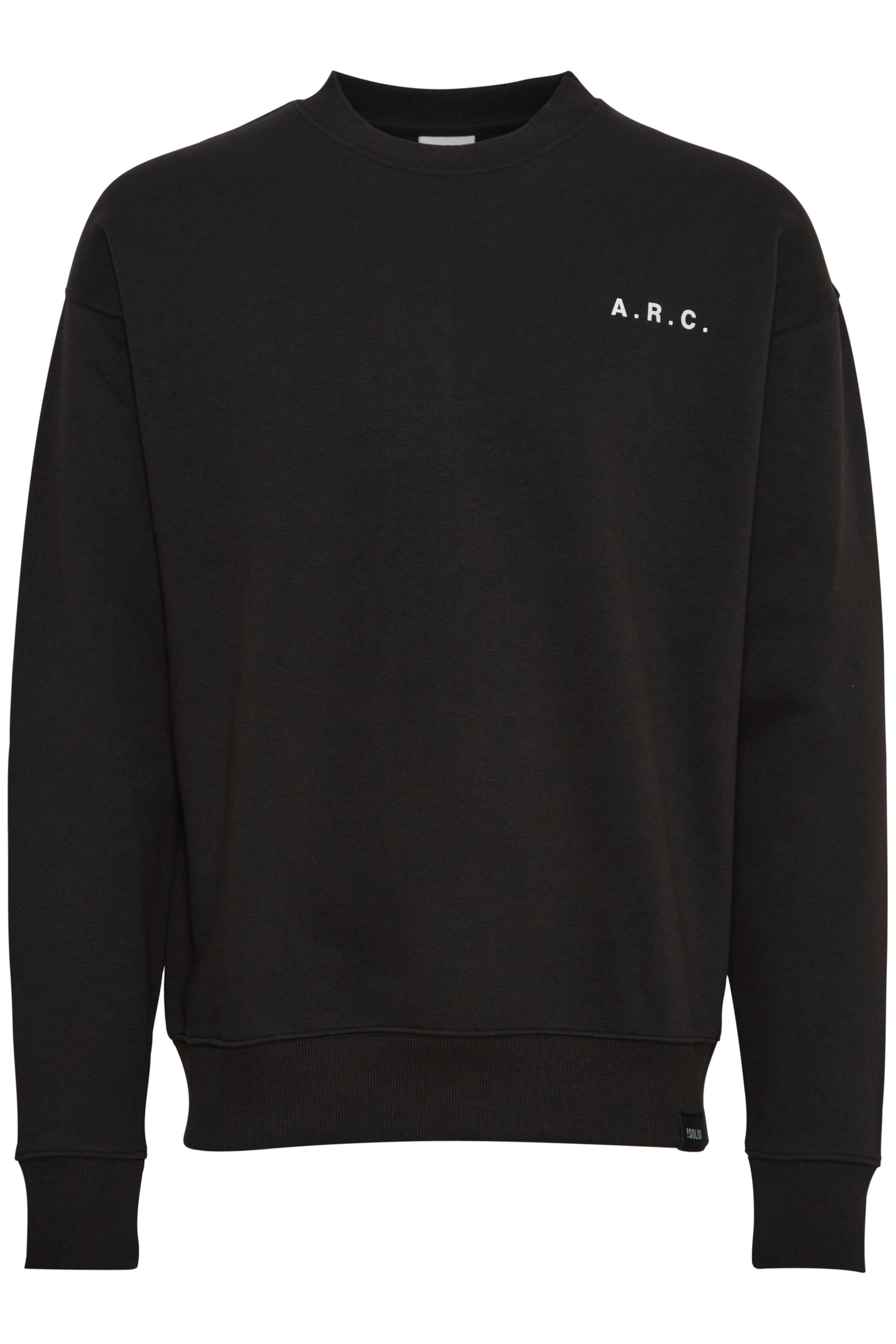 !Solid Sweater 'Hannes' in Black: front