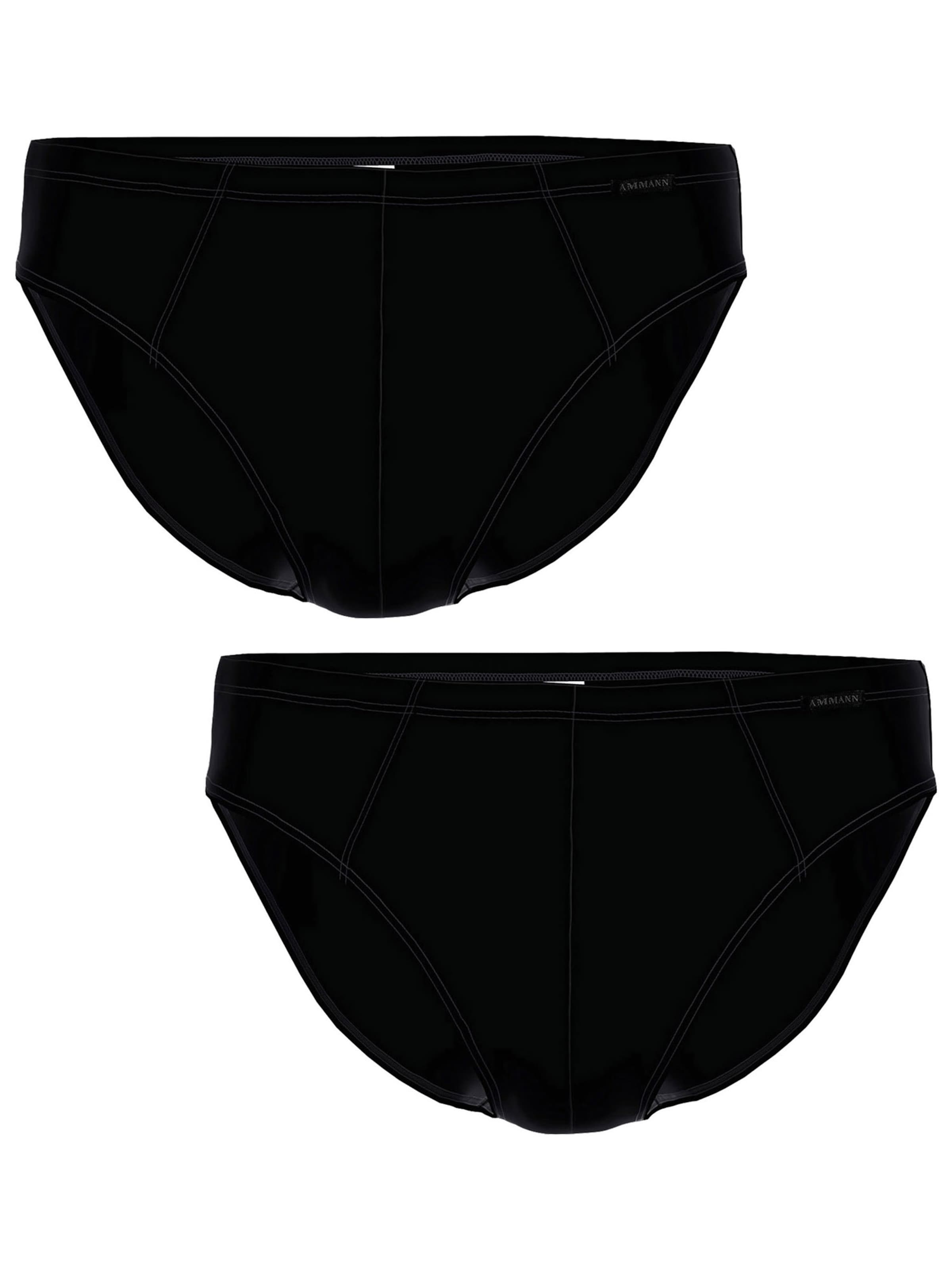Ammann Slip ' Micro Modal ' in Black: front