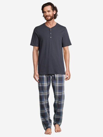 SCHIESSER Pyjama kurz 'Night & Home' in Blau