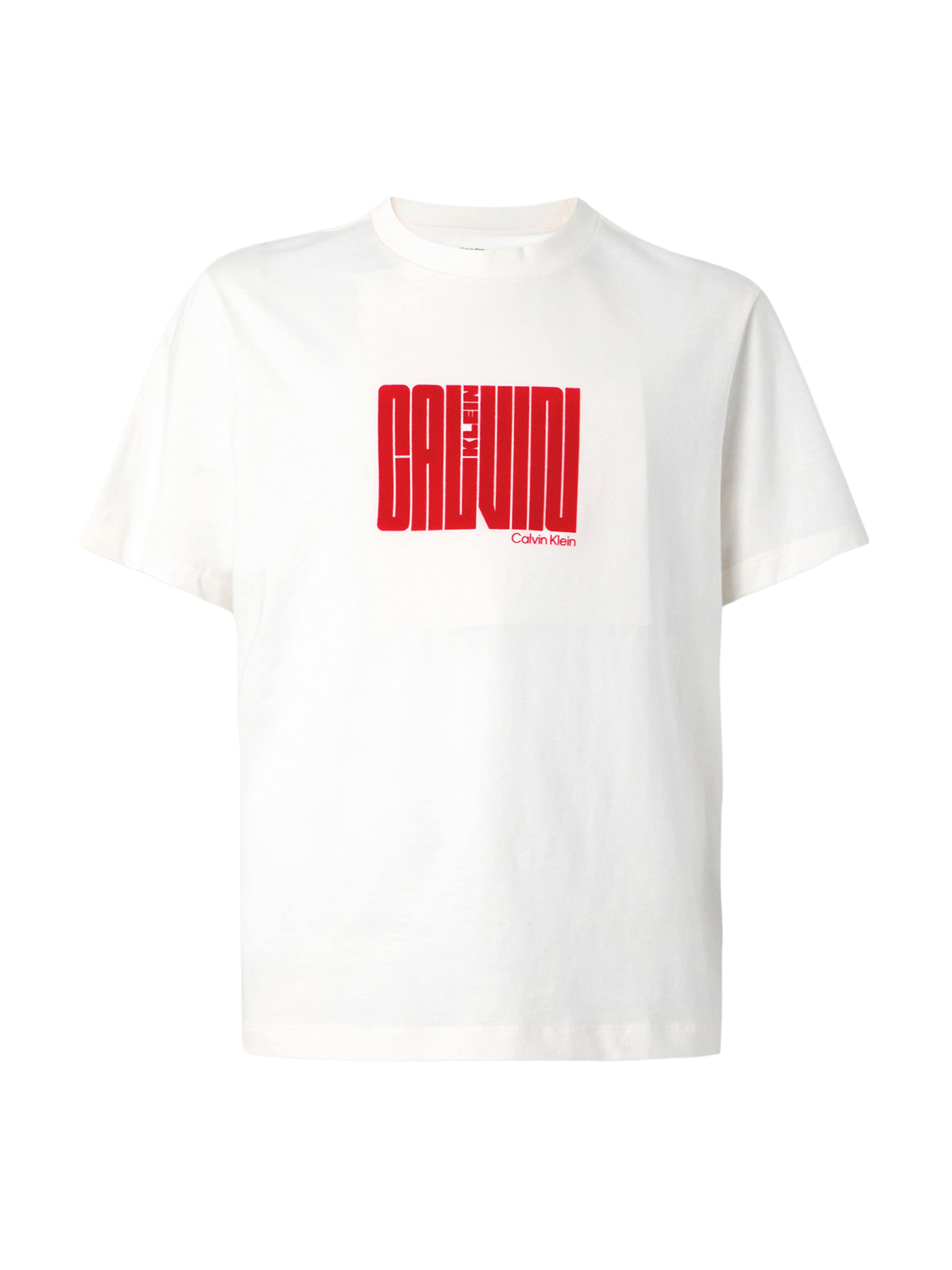 Tricou de la Calvin Klein pe alb: față