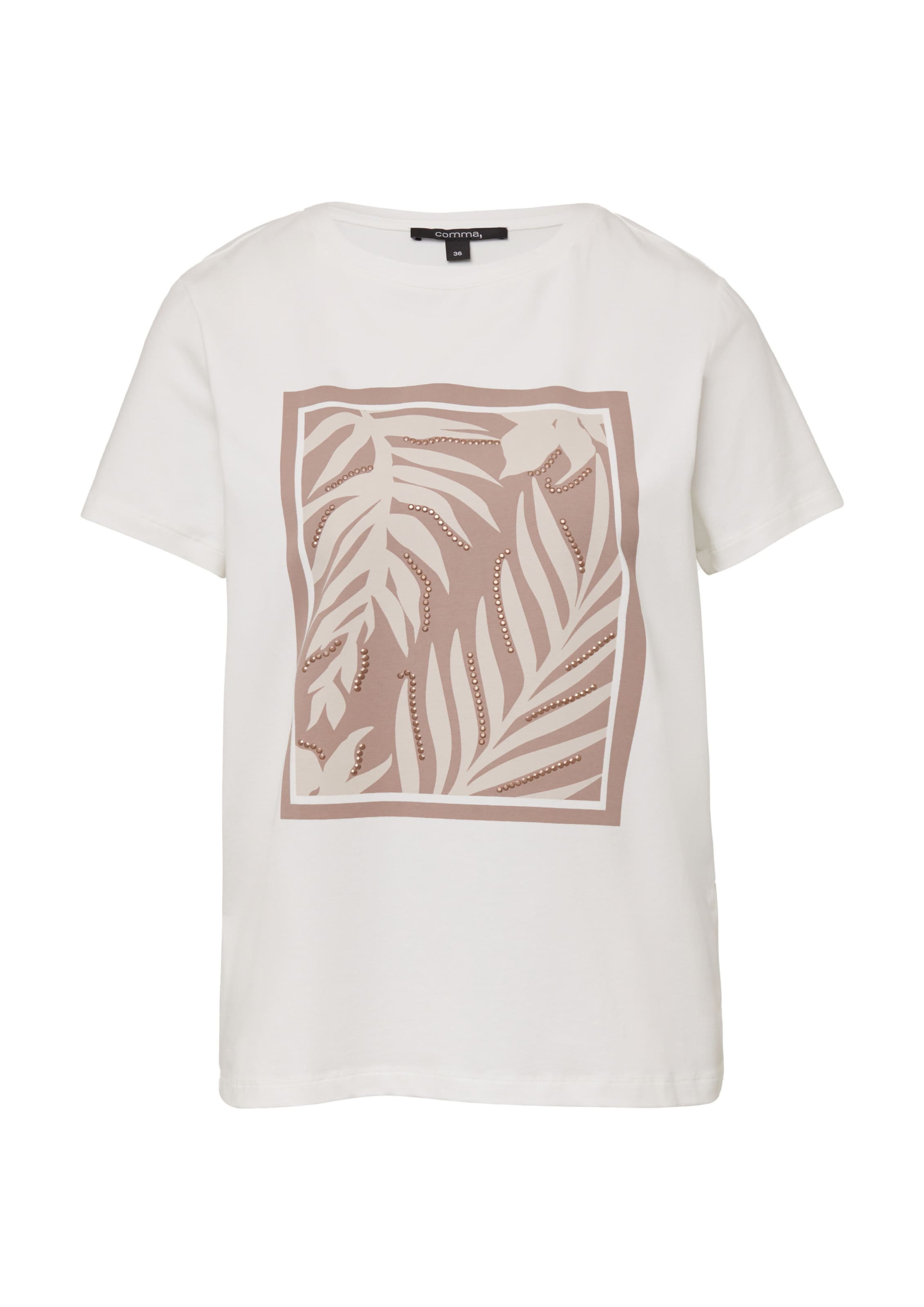 T-shirt COMMA en blanc : devant