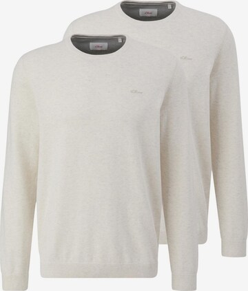 s.Oliver Pullover 'Basic' in Weiß: Vorderseite