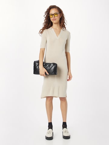 Calvin Klein Knitted dress in Beige