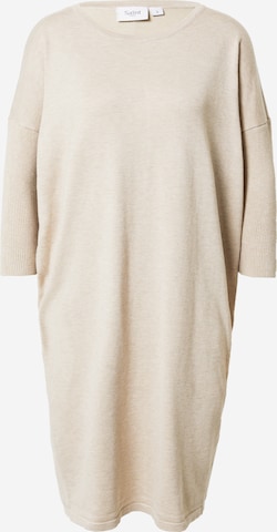 SAINT TROPEZ Knit dress 'Mila' in Beige: front