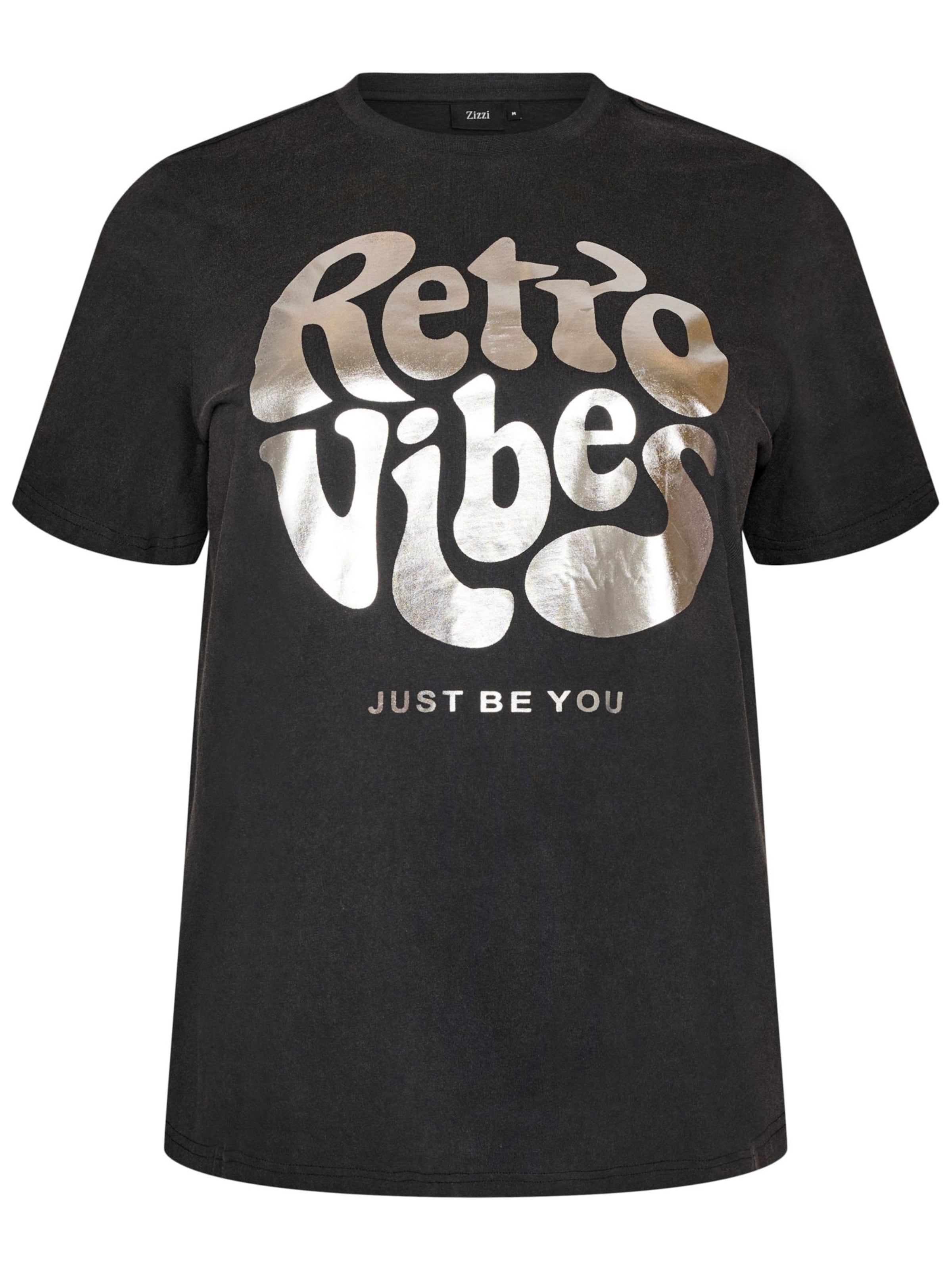 T-shirt 'Vfiona' Zizzi en noir : devant