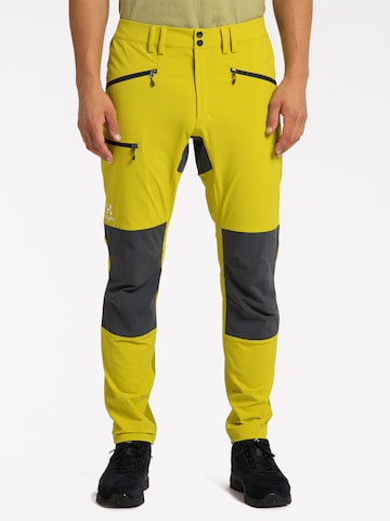 Haglöfs Slim fit Outdoor Pants in Yellow: front