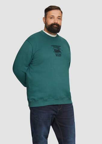 Sweat-shirt s.Oliver Red Label Big & Tall en vert : devant