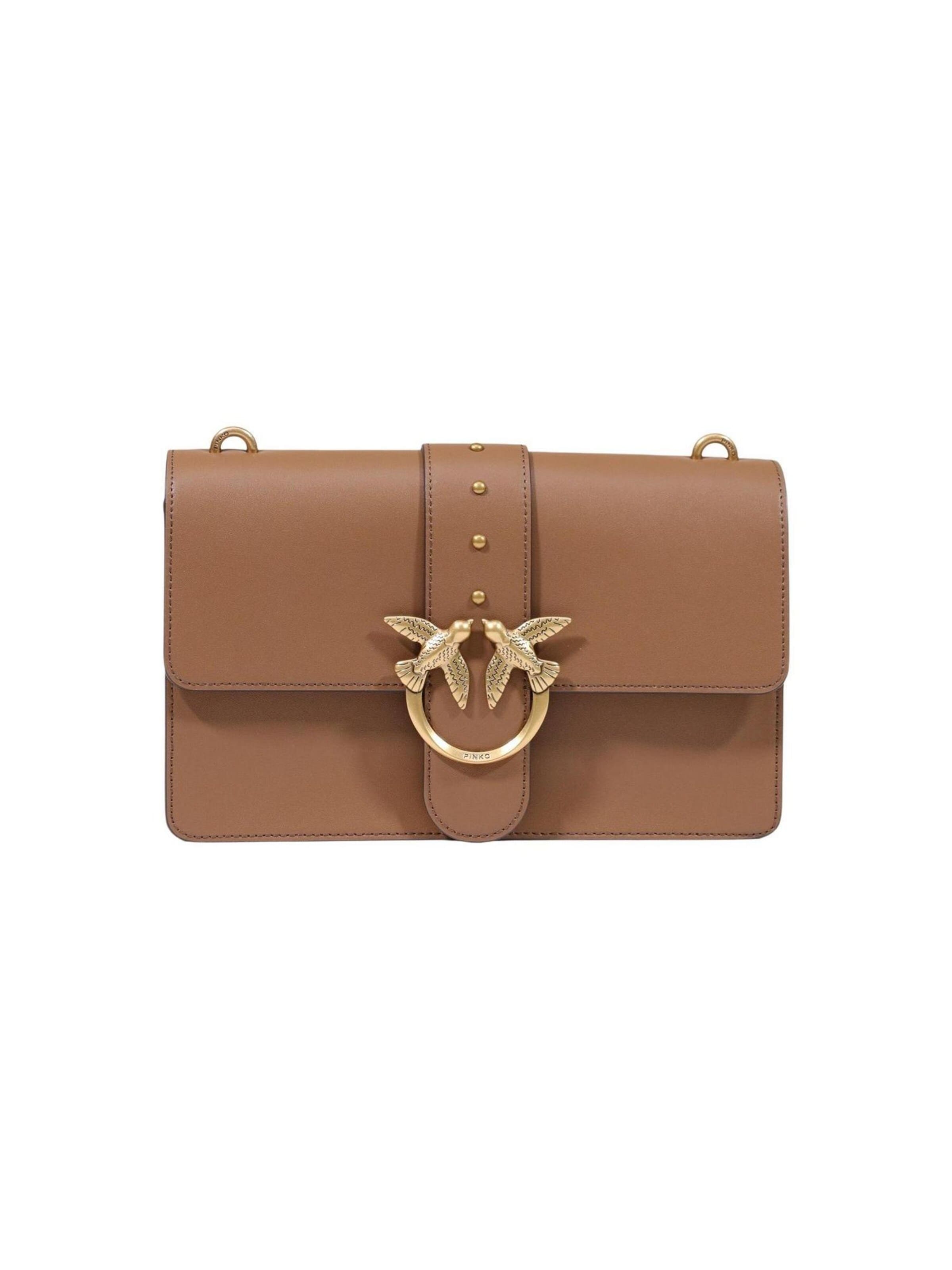 PINKO - Bolso de hombro 'LOVE ONE CLASSIC ST. CL VITELL 105857 A0F1' en marrón: frente