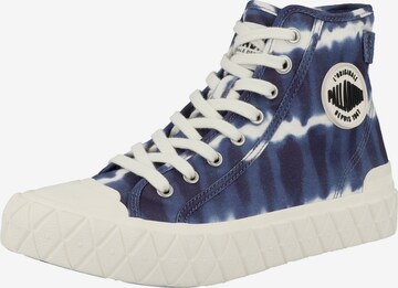 Palladium Sneakers hoog 'Palla Ace Mid Tiedye' in Blauw: voorkant