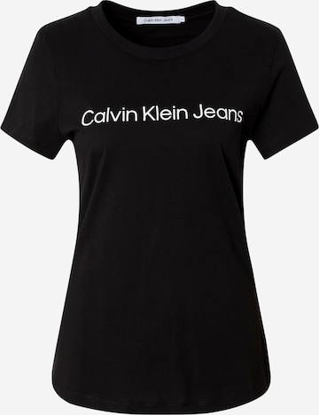 Calvin Klein JeansMajica - crna boja: prednji dio
