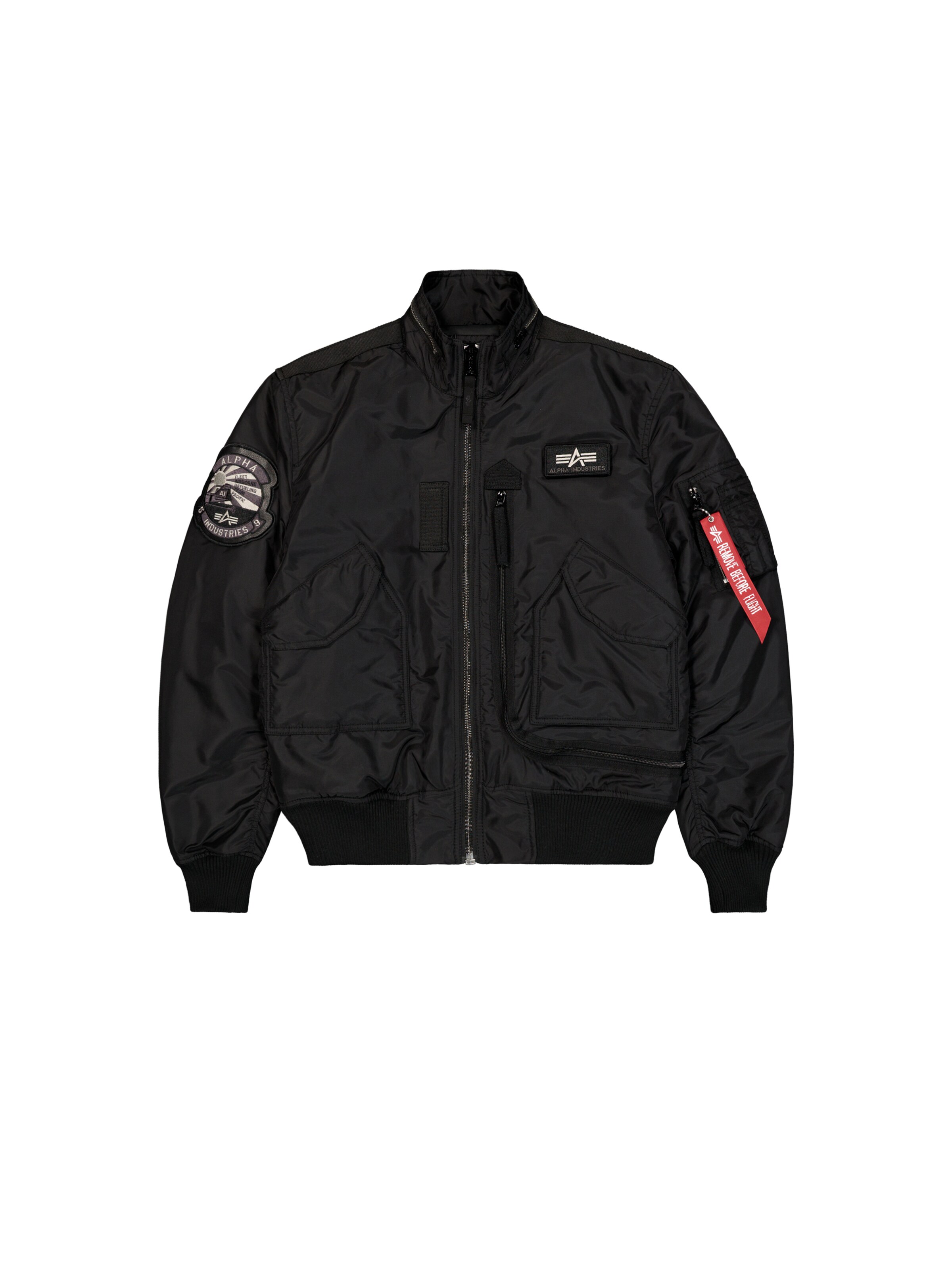 ALPHA INDUSTRIES Between-Season Jacket 'Engine' in Black: front