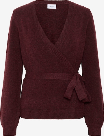 SAINT TROPEZ Strickjacke 'MaleenSZ' in Braun: Vorderseite