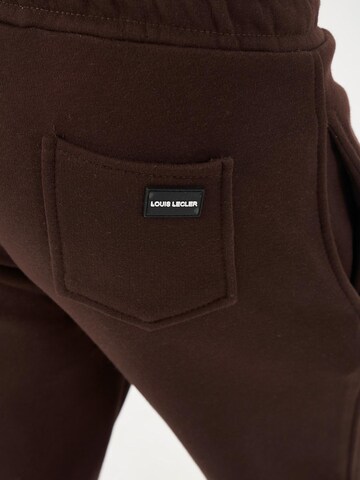 LOUIS LECLER Slim fit Trousers 'Lucien' in Brown