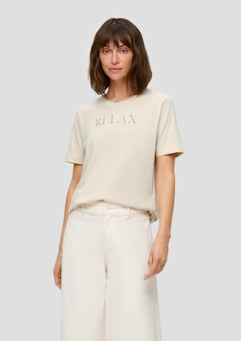 T-shirt s.Oliver en beige : devant