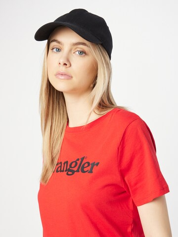 WRANGLER T-shirt i röd