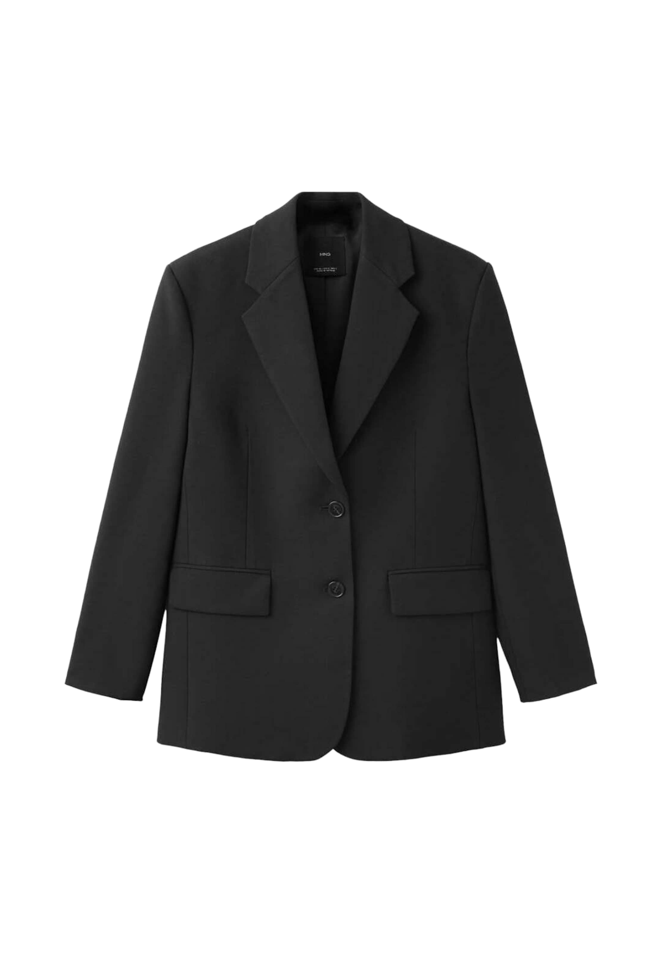 Sacou 'GABY' de la MANGO pe negru: față