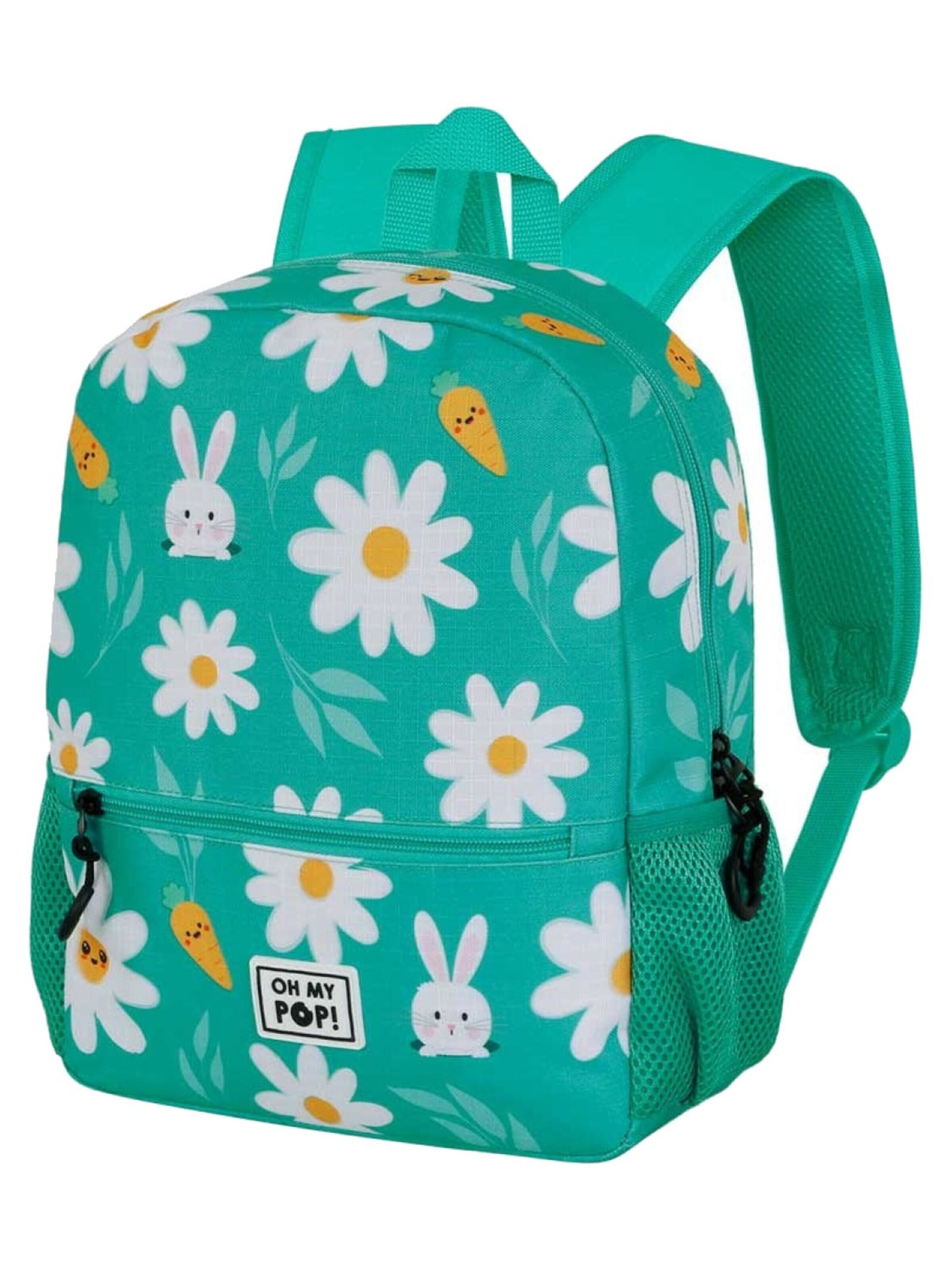 Oh My Pop! Rugzak 'Oh My Pop Rugzak Sweet Rabbit 2 Vakken Premium Quality Pluche Wortel Hanger' in Groen