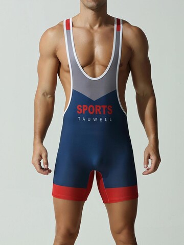 TAUWELL Sportunterhose 'Fitness Wrestling' in Blau: Vorderseite