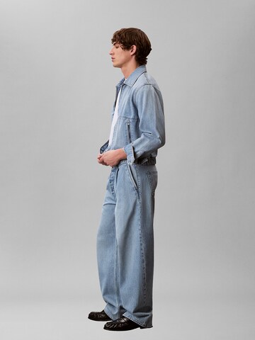 Calvin Klein Jeans Vat Bandplooi jeans in Blauw