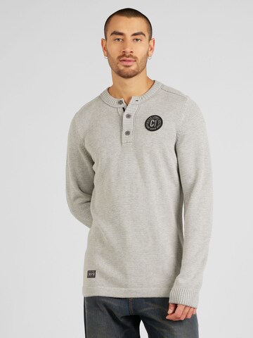 CAMP DAVID Sweater in Grey: front
