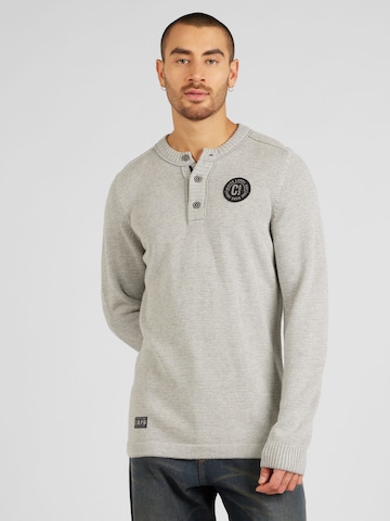 Pull-over CAMP DAVID en gris : devant