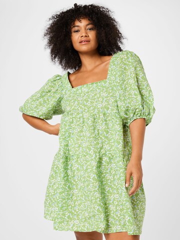 Nasty Gal Plus Zomerjurk in Groen: voorkant