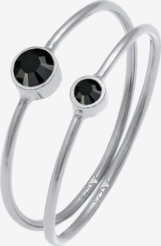 ELLI Ring Solitär-Ring, Doppelring in Silber: predná strana