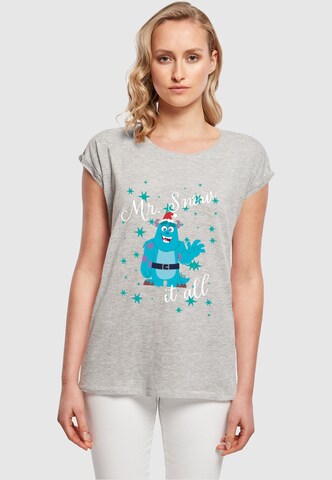 ABSOLUTE CULT Shirt 'Disney 100 - Sully Mr Snow It All' in Grey: front