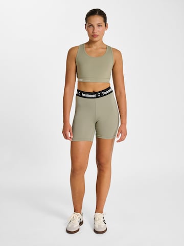 Hummel Skinny Fit Спортен панталон 'PULSE' в зелено