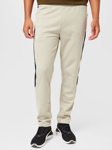 Regular Pantalon de sport PUMA en gris : devant