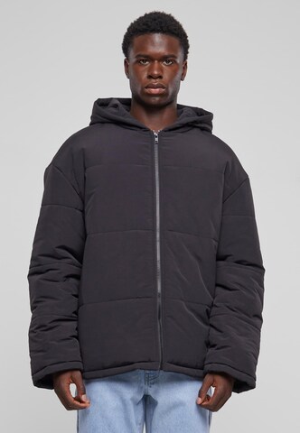 Urban Classics Winter Jacket in Black: front