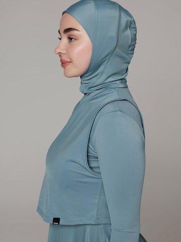 SIYA Swimwear T-Shirt Badeanzug 'Hijab'‌‌‌‌‌‌‌ in Blau