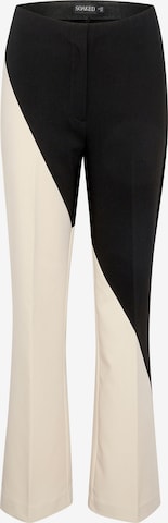 SOAKED IN LUXURY Flared Pants 'Corinne' in Beige: front