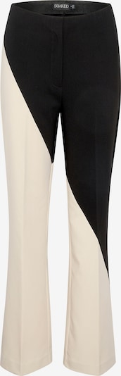 Pantaloni 'Corinne' SOAKED IN LUXURY di colore beige / nero, Visualizzazione prodotti